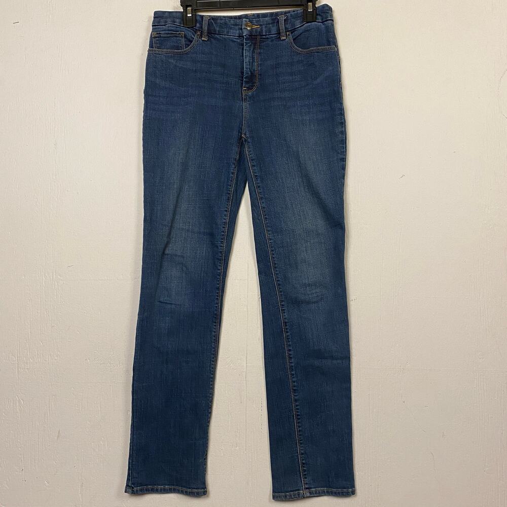 Chico's Women's Straight Leg Jeans - Deep Blue